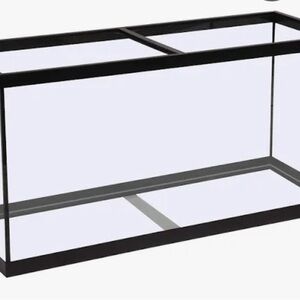 Black Rectangular Glass Aquarium Tank